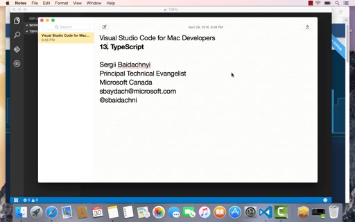 typescript for visual studio mac